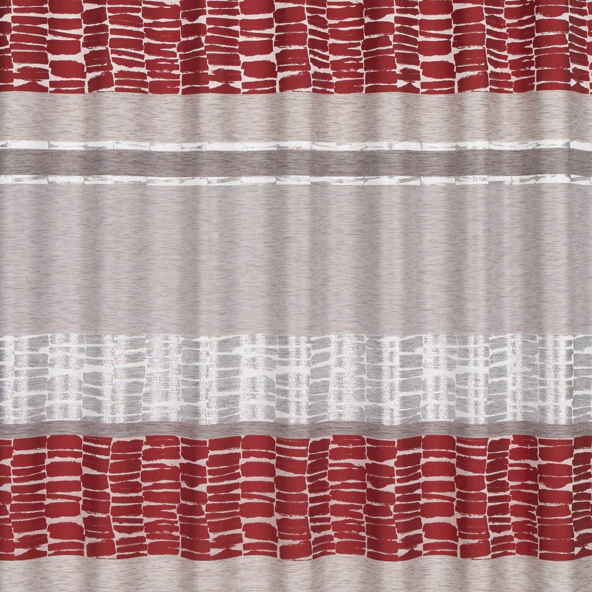 Vorhang mit Schlaufen und Band Palma 140x245 cm Rot - Rot, MODERN, Textil (140/245cm) - Luca Bessoni