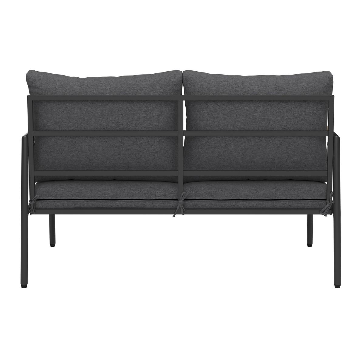 Loungegarnitur Aruba - Dunkelgrau/Anthrazit, MODERN, Holz/Textil (100/39/52cm) - Beldano