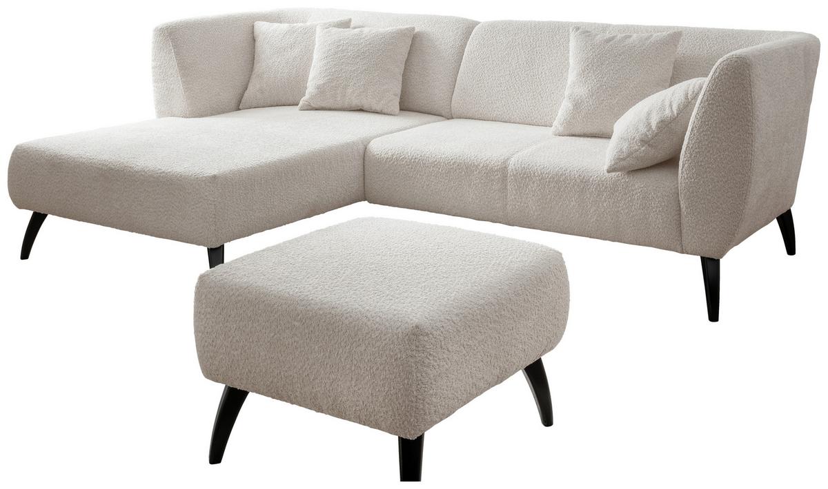 Ecksofa Colori Weiß S: 160/264 Cm - Schwarz/Weiß, MODERN, Holz/Textil (160/264cm) - MID.YOU