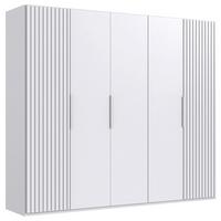 Drehtürenschrank Andorra Weiß B: 250 Cm - Weiß, MODERN, Holzwerkstoff (250/216/58cm) - MID.YOU