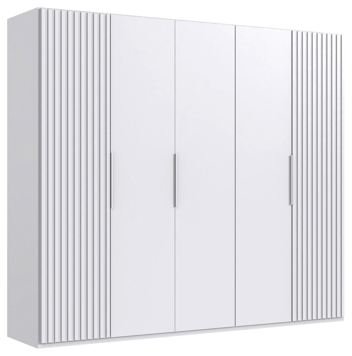 Drehtürenschrank Andorra Weiß B: 250 Cm - Weiß, MODERN, Holzwerkstoff (250/216/58cm) - MID.YOU