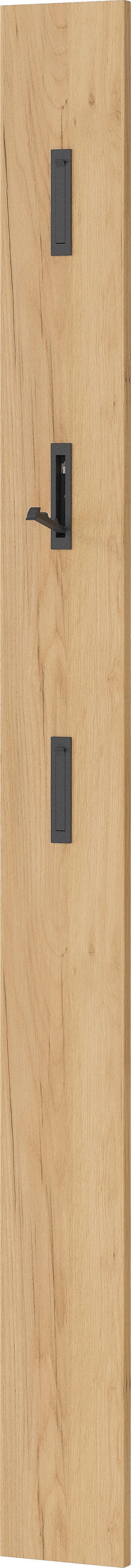 Garderobe Alviano Weiß/Eiche Dekor 3-Teilig - Eichefarben/Weiß, Design, Glas/Holzwerkstoff (104/200/33cm) - Germania
