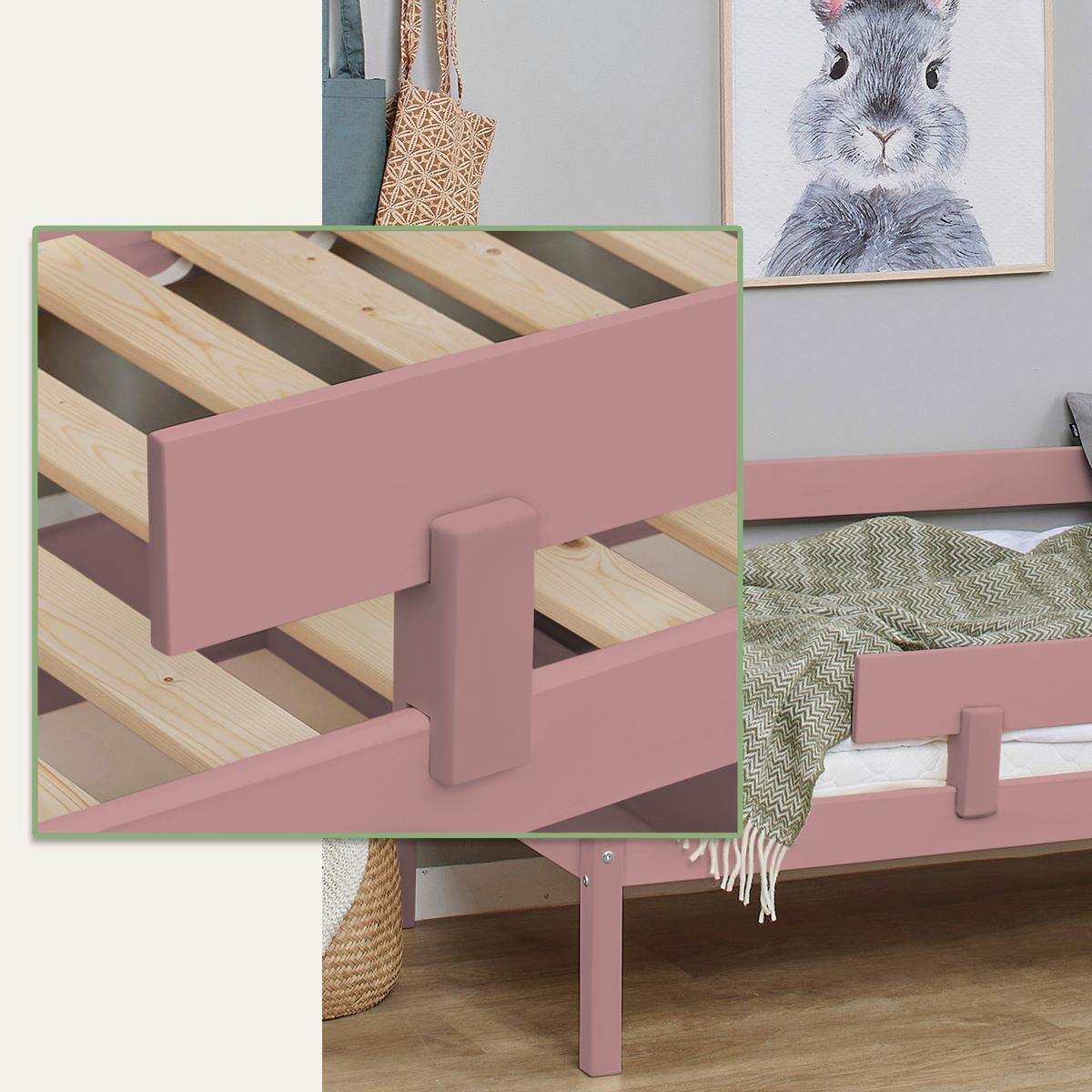 Bettschutzgitter Eco Comfort Rosa, B: 100 Cm - Rosa, MODERN, Holz (100/22,5/4cm) - MID.YOU