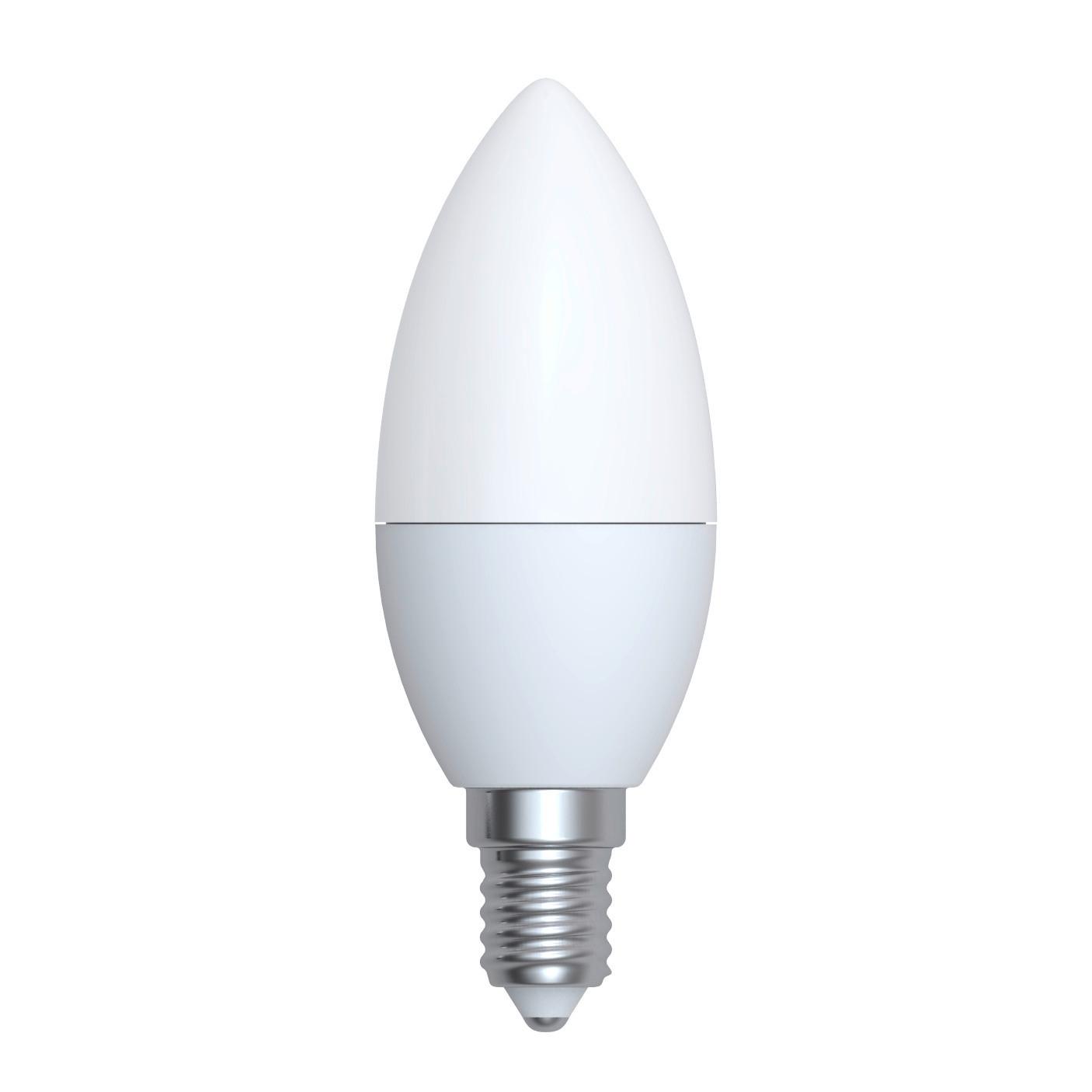 LED-Lampe 10769  E14, 3 W, 250 lm, 3000 K, Kerzenform - Opal, KONVENTIONELL, Kunststoff (3,7/10cm)