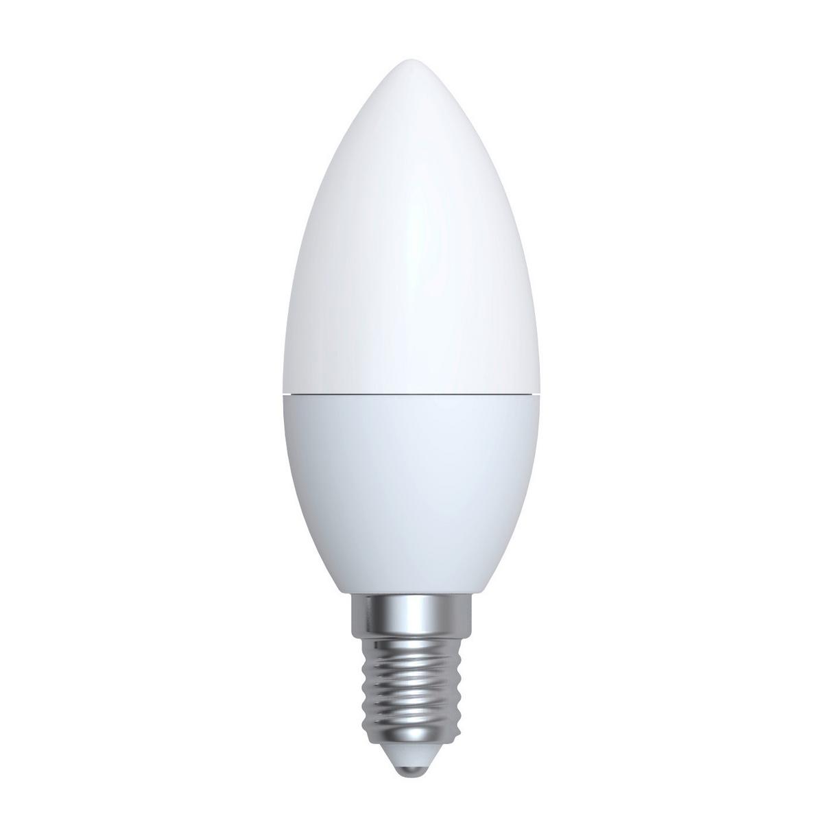 Led-lampe 10769  E14, 3 W, 250 Lm, 3000 K, Kerzenform - Opal, KONVENTIONELL, Kunststoff (3,7/10cm)