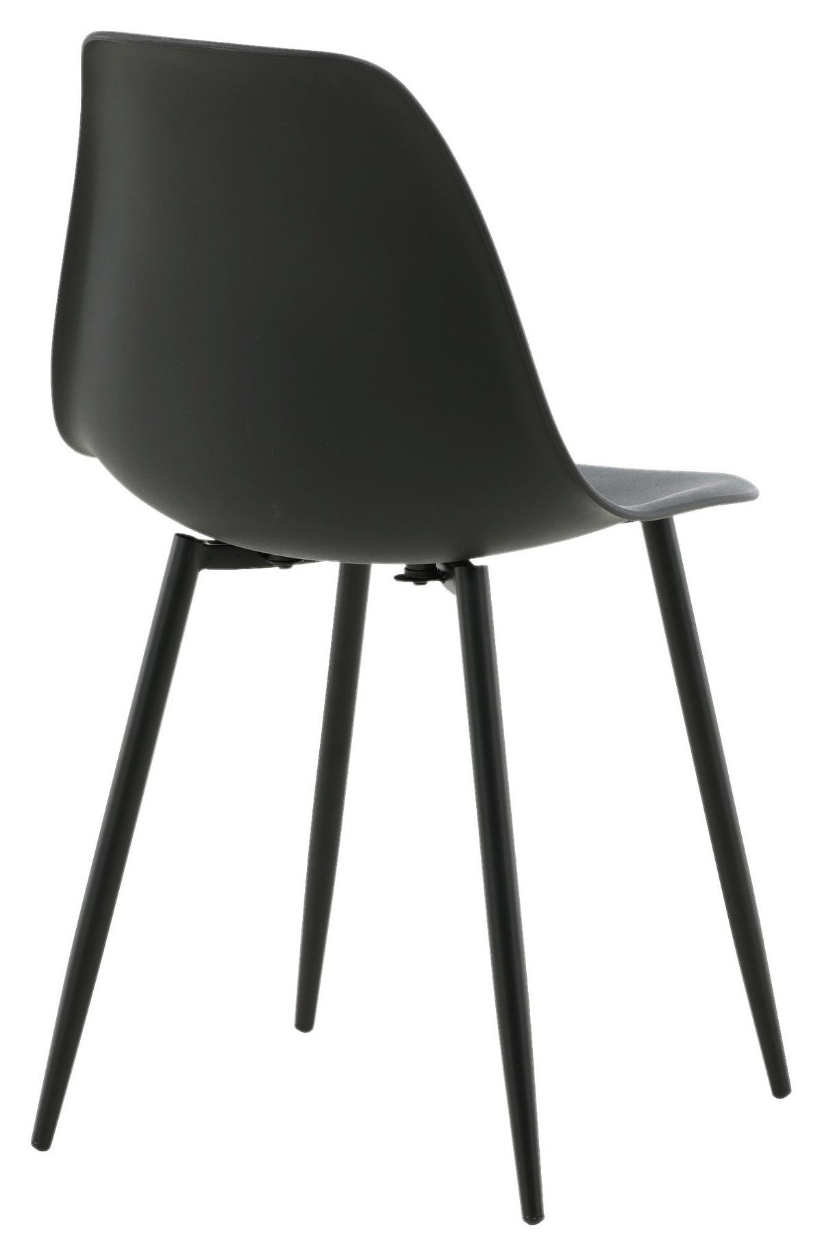 Stuhl-set Polar - Schwarz, Design, Kunststoff/Metall (45,5/81/58cm) - Livetastic