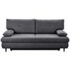 Schlafsofa Virgo - Schwarz/Graphitfarben, KONVENTIONELL, Textil (212/97/105cm) - MID.YOU
