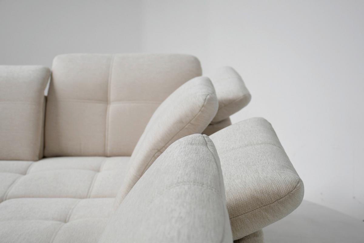 Rohová sedačka SIERRA, levá, béžová žinylka MIU - černá/béžová, Moderní, kov/textil (230/181cm) - Mömax