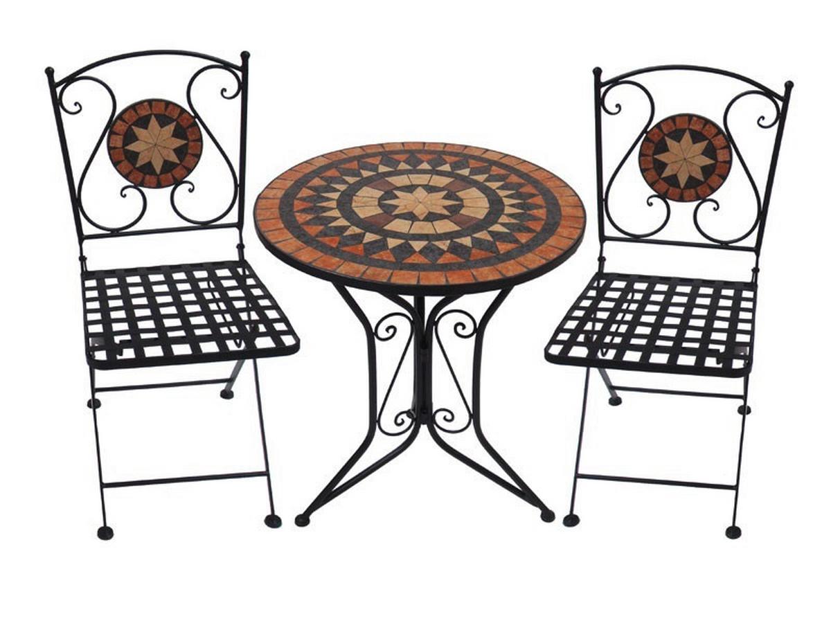 Balkonmöbel Set Pular Metall/Stein - MODERN, Stein/Metall - Gardenson