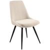 Esszimmerstuhl Corinna Beige Gepolstert - Beige/Schwarz, MODERN, Holz/Textil (49/88/59cm) - MID.YOU