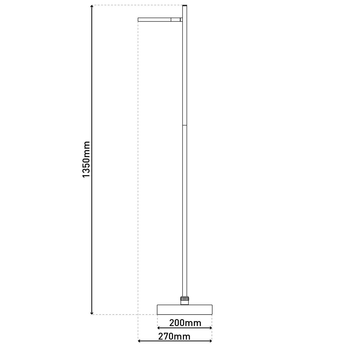 Led-stehleuchte 2076422 Lupa - Schwarz, Design, Metall (27/20/135cm) - Näve