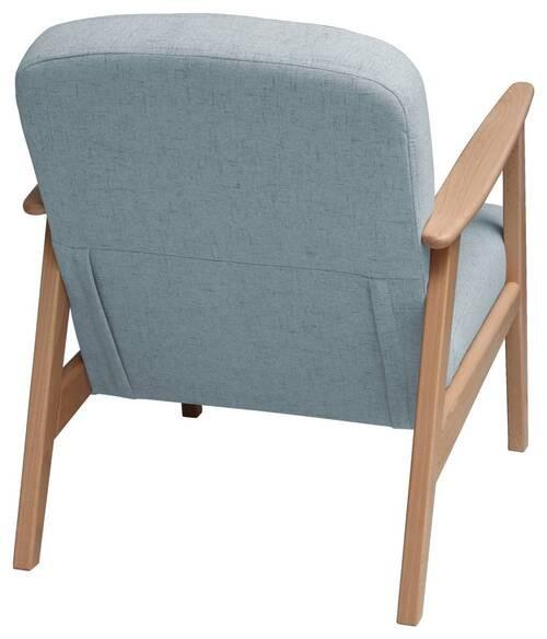 Sessel Retro - Pastellblau/Buchefarben, MODERN, Holz/Textil (63/78/78cm) - Livetastic