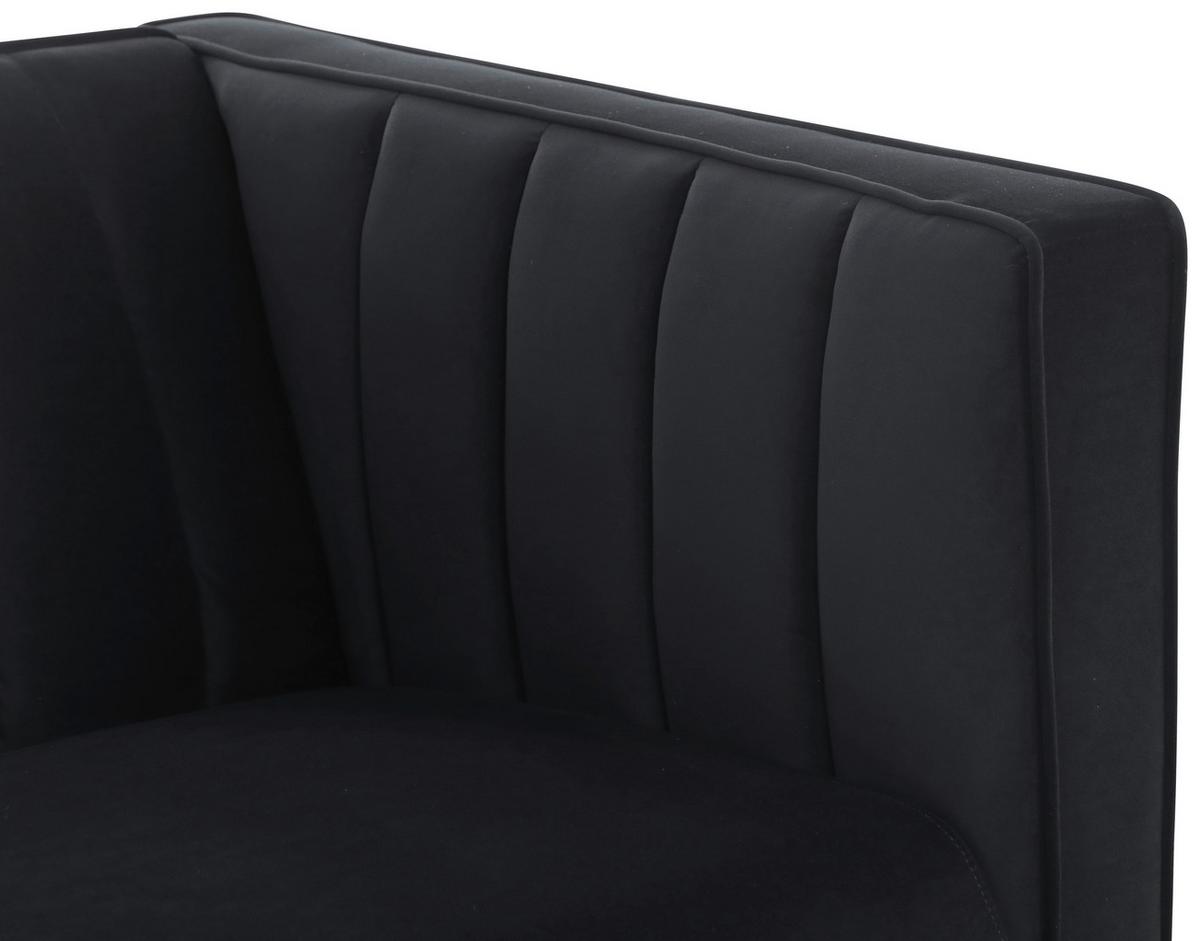 Sessel Sono - Goldfarben/Schwarz, Design, Textil (101/75/85cm) - Livetastic