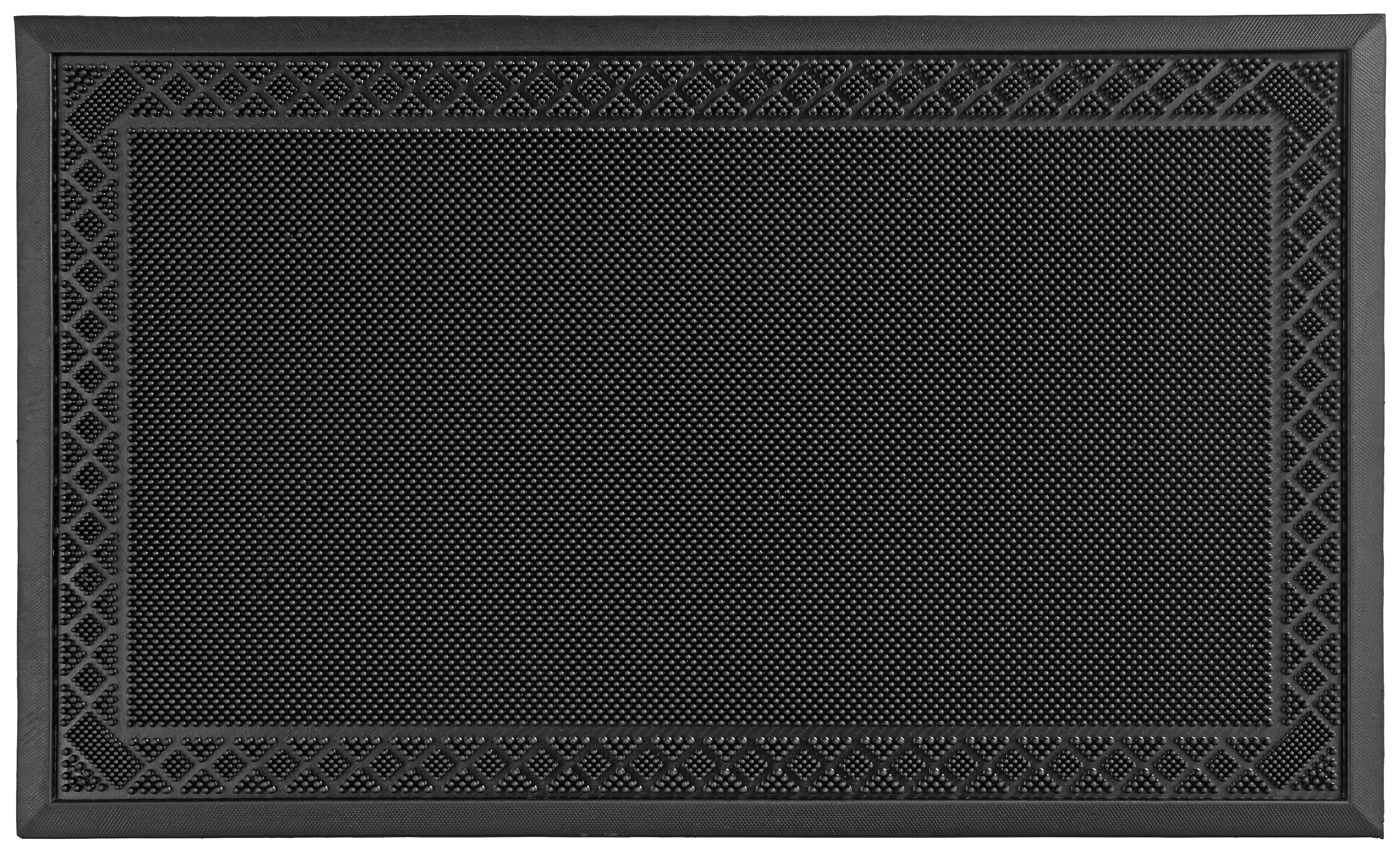 Dveřní Rohožka Linus, 60/80cm, Černá - černá, plast (60/80cm) - Modern Living
