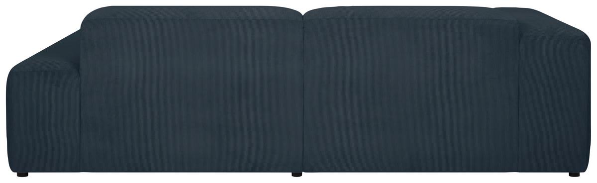 Ecksofa Hannah Blau 252x170 Cm - Blau/Schwarz, Design, Textil (252/170cm) - MID.YOU