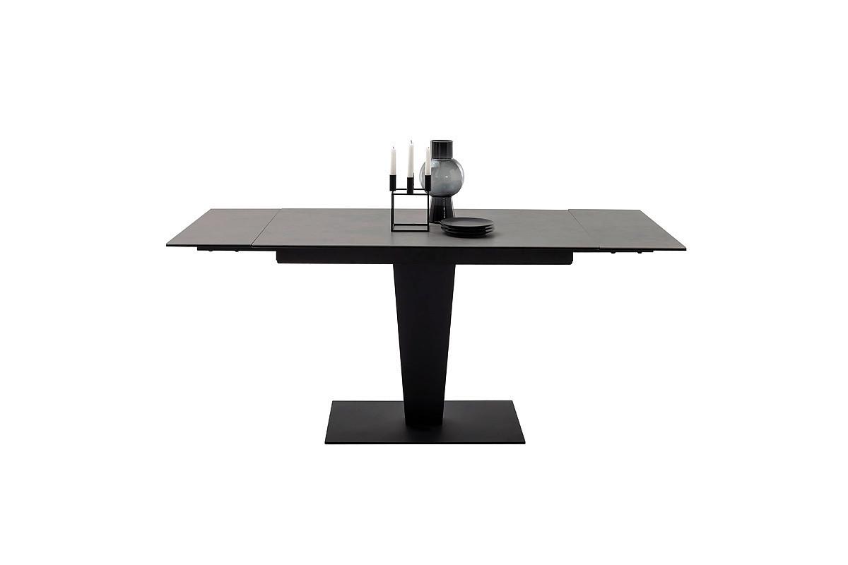 Ausziehtisch Pesaro 120 Az 120-180x76x80cm Anthrazit - Anthrazit/Schwarz, Trend, Keramik/Metall (120-180/76/80cm)