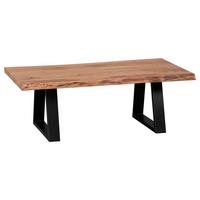 Konferenčný stolík Gaya, drevo akácia - čierna/farba akácie, Design, kov/drevo (115/60/40cm) - MID.YOU