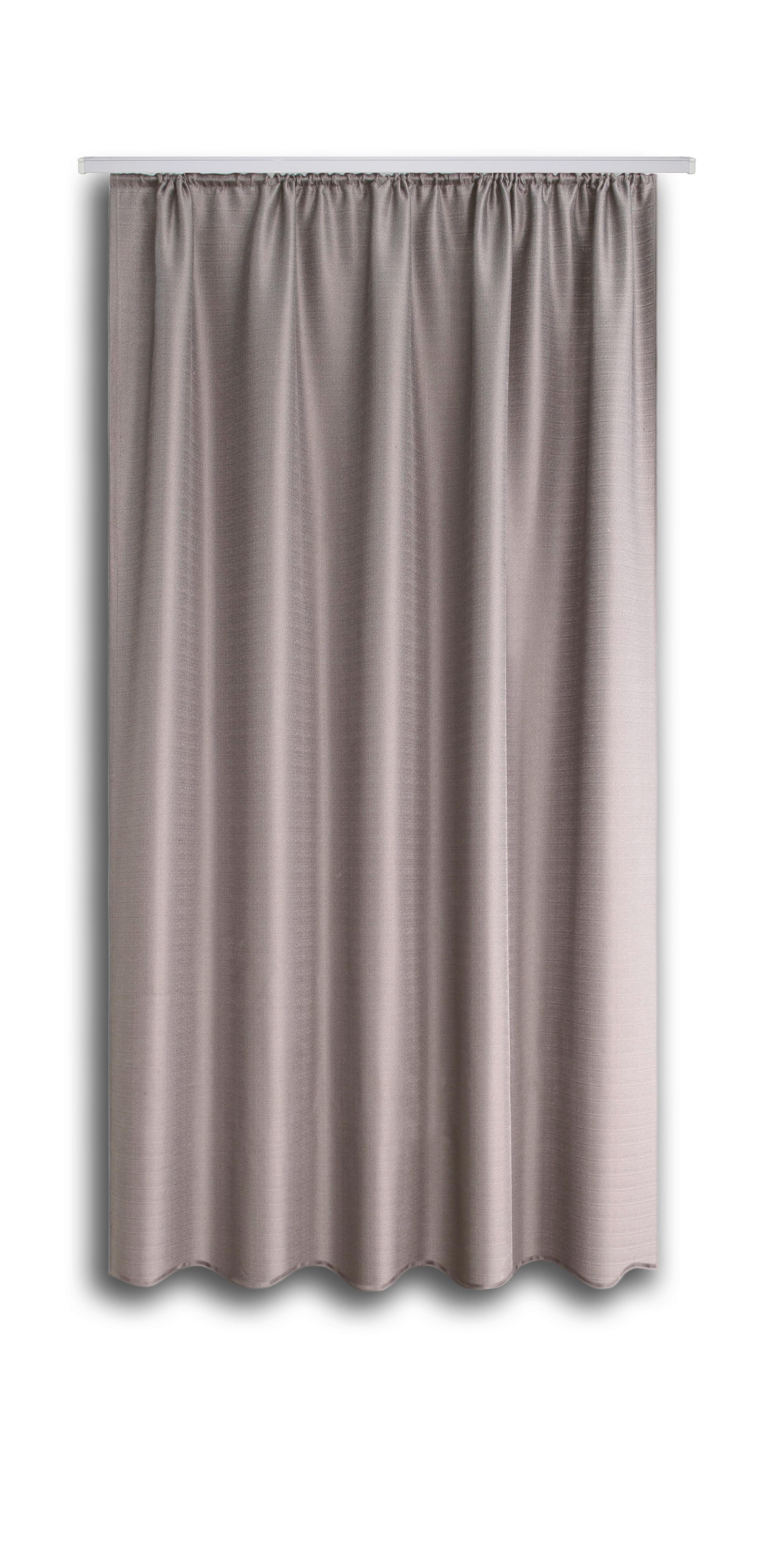 Vorhang Mit Band 135x175 Cm Taupe - Taupe, KONVENTIONELL, Textil (135/175cm) - Ondega