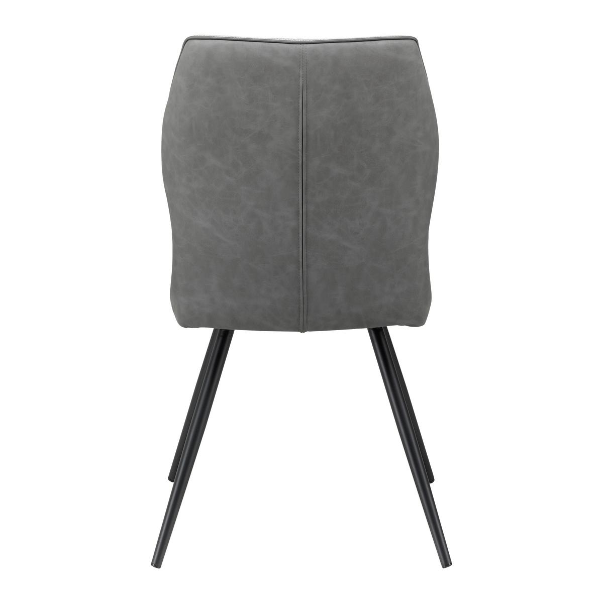 Jedálenská stolička Eva sivá - čierna/sivá, Modern, kov/drevo (49/91/59cm) - Bessagi Home