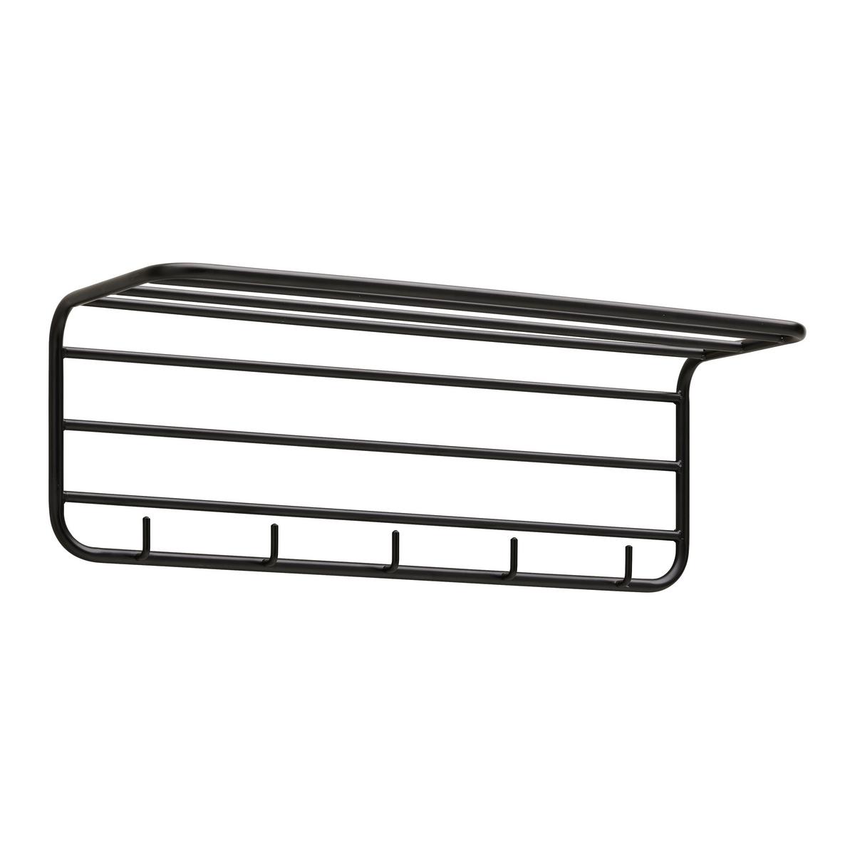 Nástenný vešiak PIPE čierna - čierna, Modern, kov (80/28/28cm) - Mömax