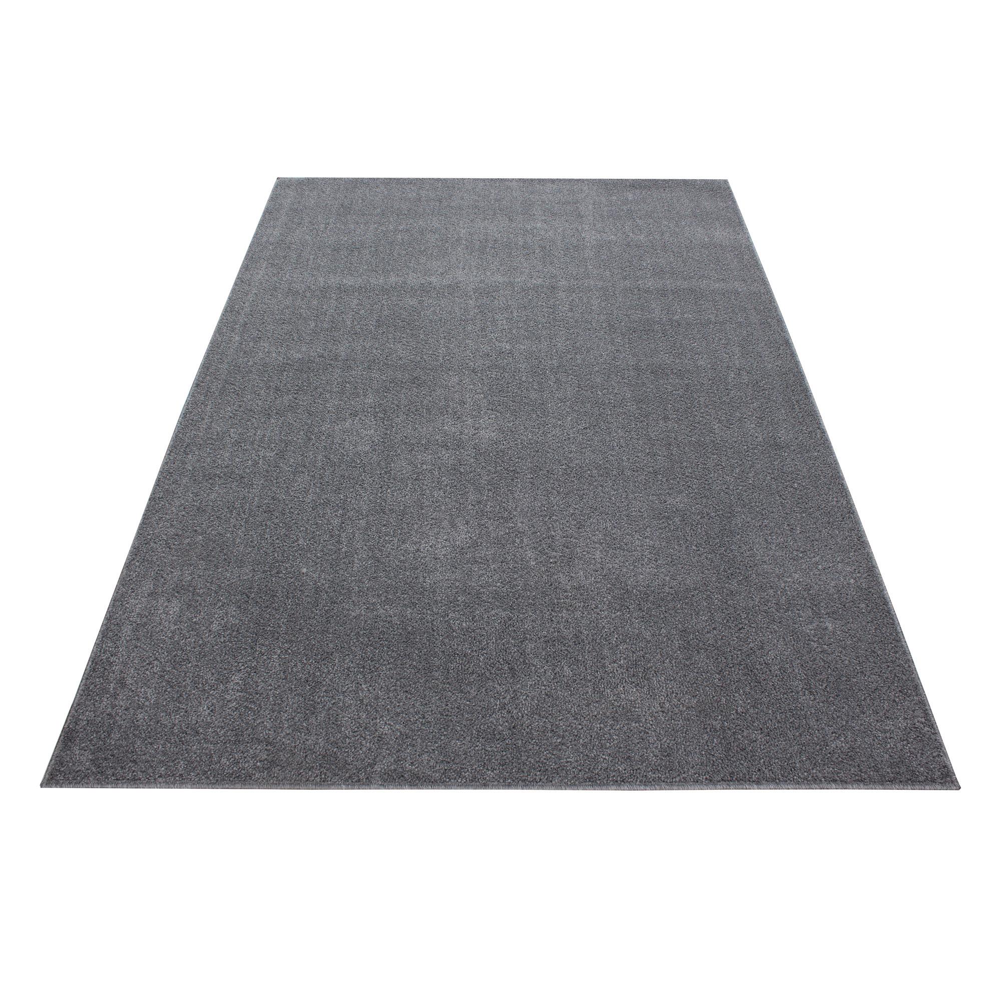 Hochflor Teppich Hellgrau Ata 240x340 Cm