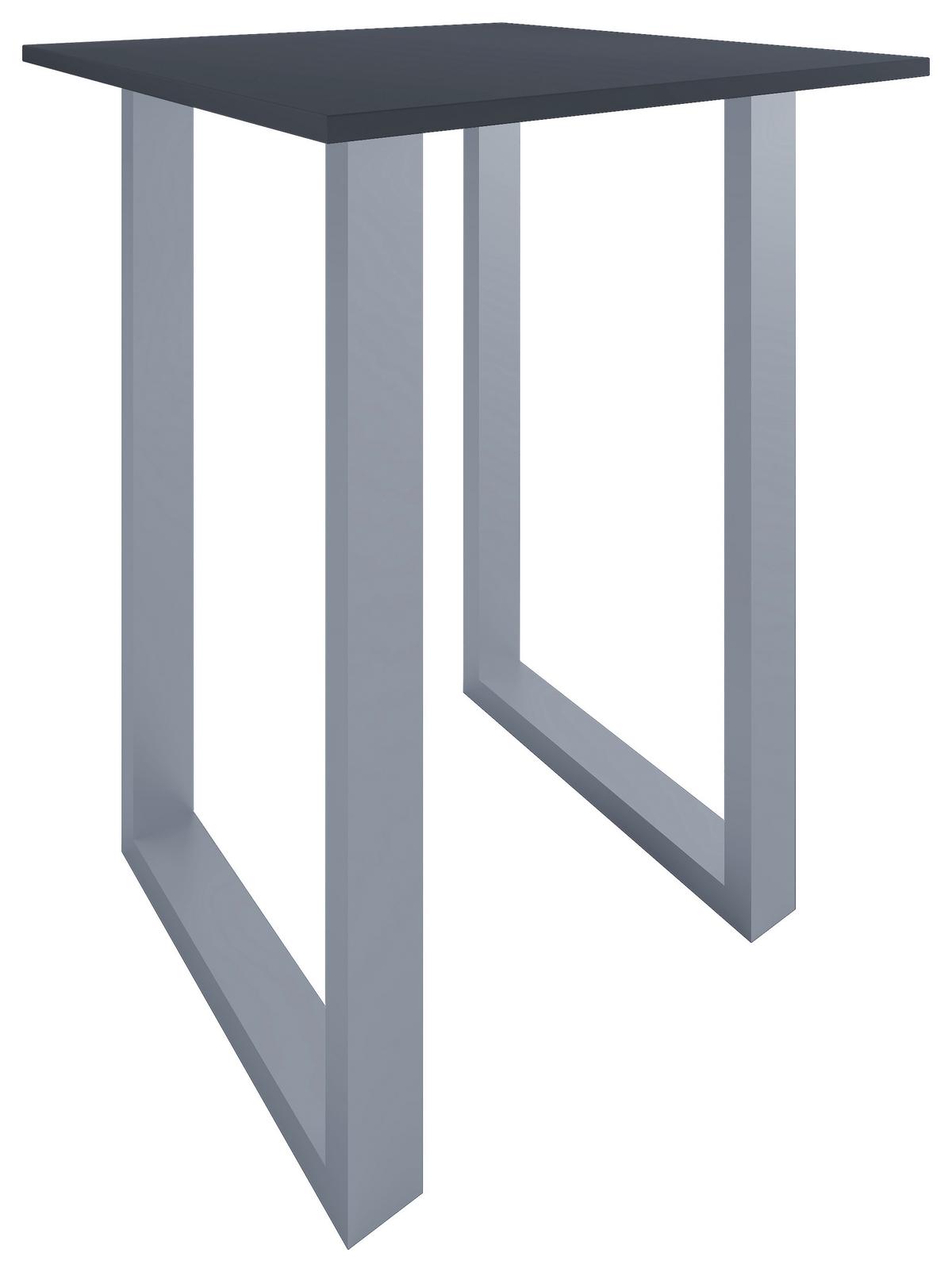 Bartisch Xona B 80x80x120 Cm Anthrazit, Silberfarben - Anthrazit/Silberfarben, KONVENTIONELL, Holzwerkstoff/Metall (80/80/102cm)