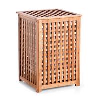 WÄSCHESAMMLER Naturfarben B: 40 cm - Naturfarben, Basics, Holz/Textil (40/40/58cm) - Zeller Present