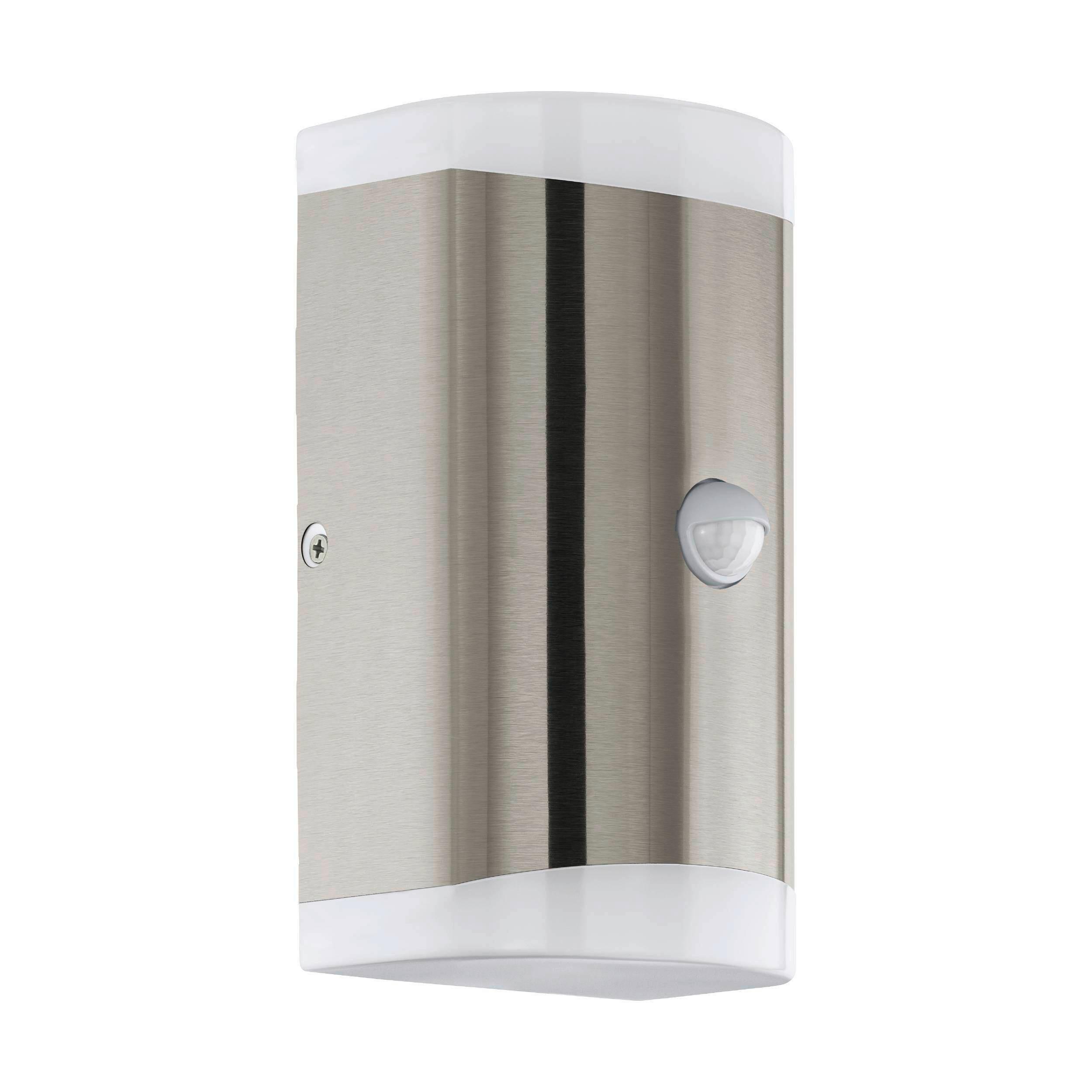 Außenwandleuchte 75544* Carpinera - Edelstahlfarben/Weiß, Basics, Kunststoff/Metall (10,5cm) - Eglo