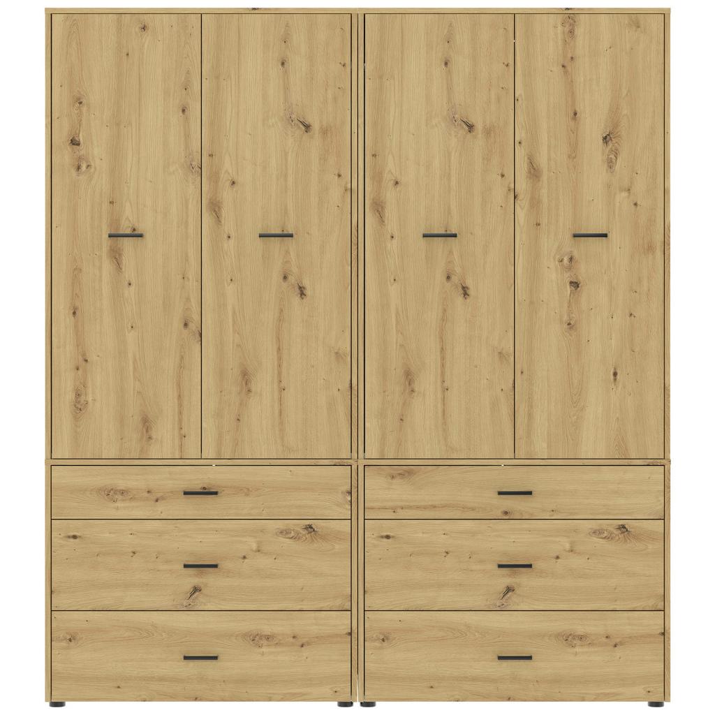 Kleiderschrank Kivo Eiche Artisan Dekor, B: 180 cm