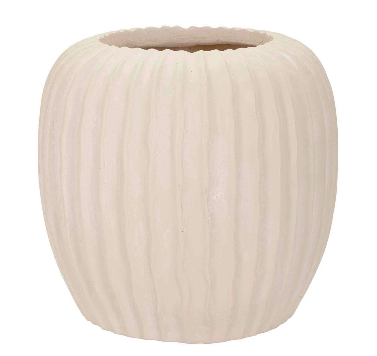 Vase Mist Pot Creme B: 26,5 cm - Creme, Basics, Metall (26,5/26/26,5cm)