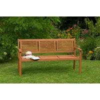 Gartenbank Echtholz 3-sitzer Cordoba Mit Rückenlehne - Naturfarben, Basics, Holz (160/90/58cm) - Gardenson