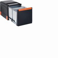 Einbauabfallsammler Cube 40 - Schwarz/Grau, Basics, Kunststoff (33,5/34,8/40,7cm) - Franke