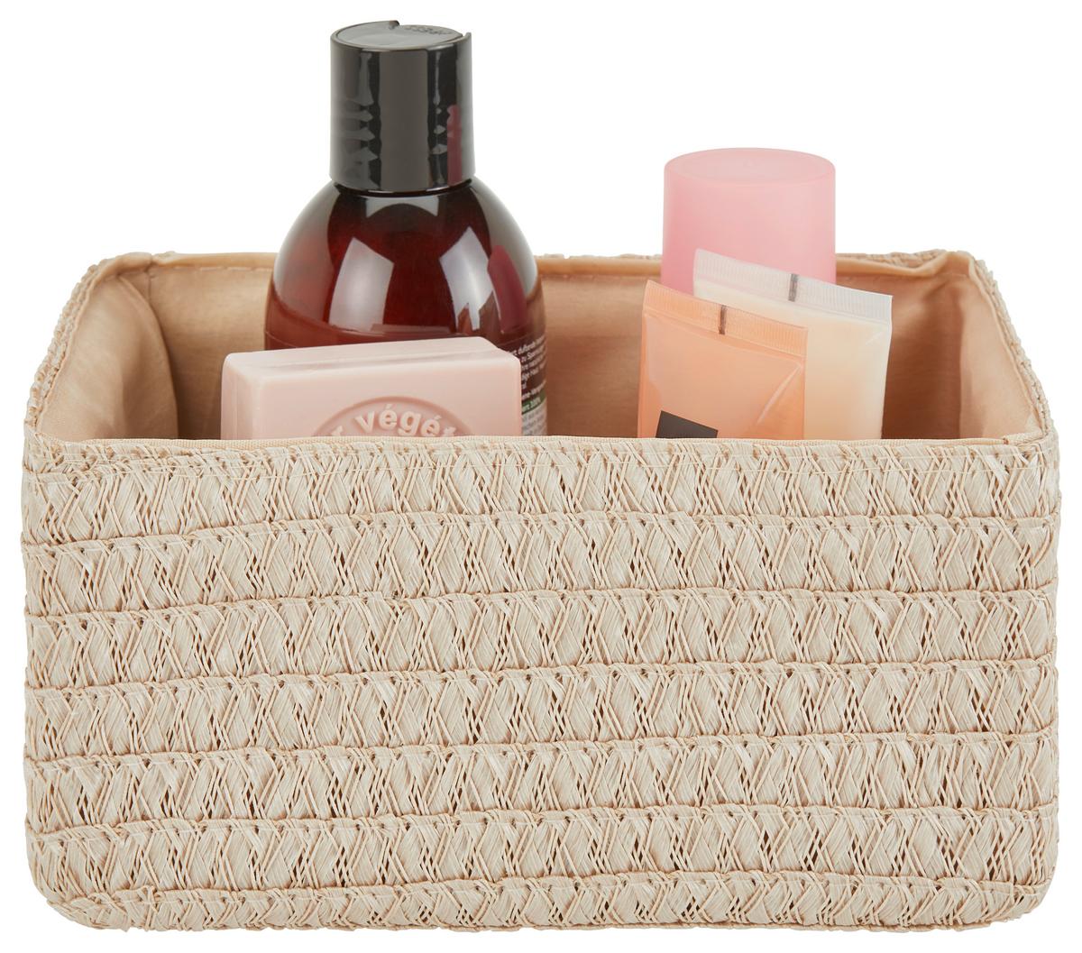 Aufbewahrungskorb Ingetraud 4tlg Kunststoff/Leinen Sand - Sandfarben, ROMANTIK / LANDHAUS, Kunststoff/Textil - James Wood