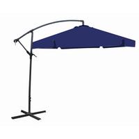 Ampelschirm Ampelschirm Ø 300 Cm - Blau/Anthrazit, Basics, Kunststoff/Metall (300/250/300cm) - Gardenson