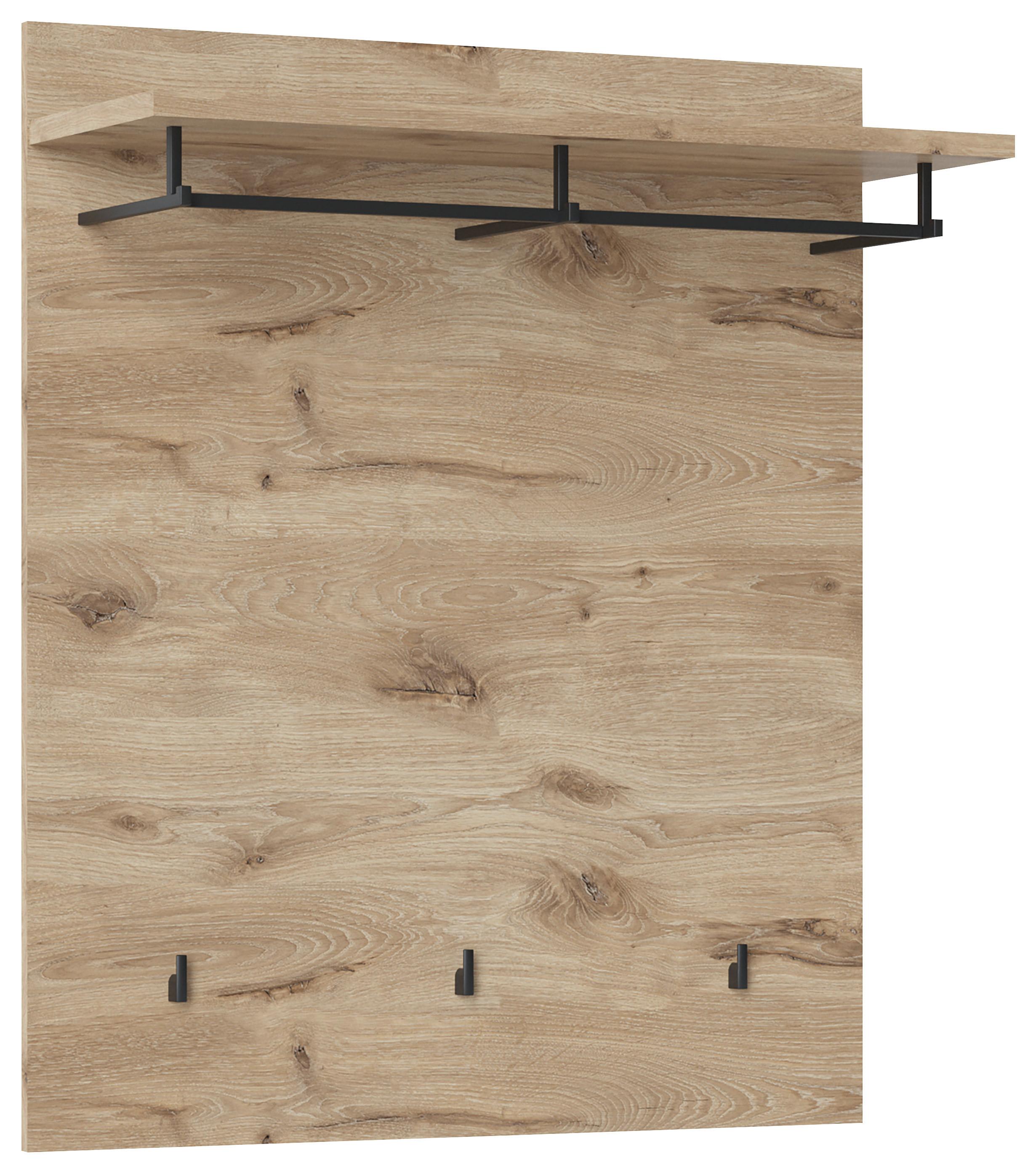 Garderobenpaneel Twist B:86 Cm Viking Eiche Dekor - Eichefarben, MODERN, Holzwerkstoff (86/101/29,6cm) - Novel