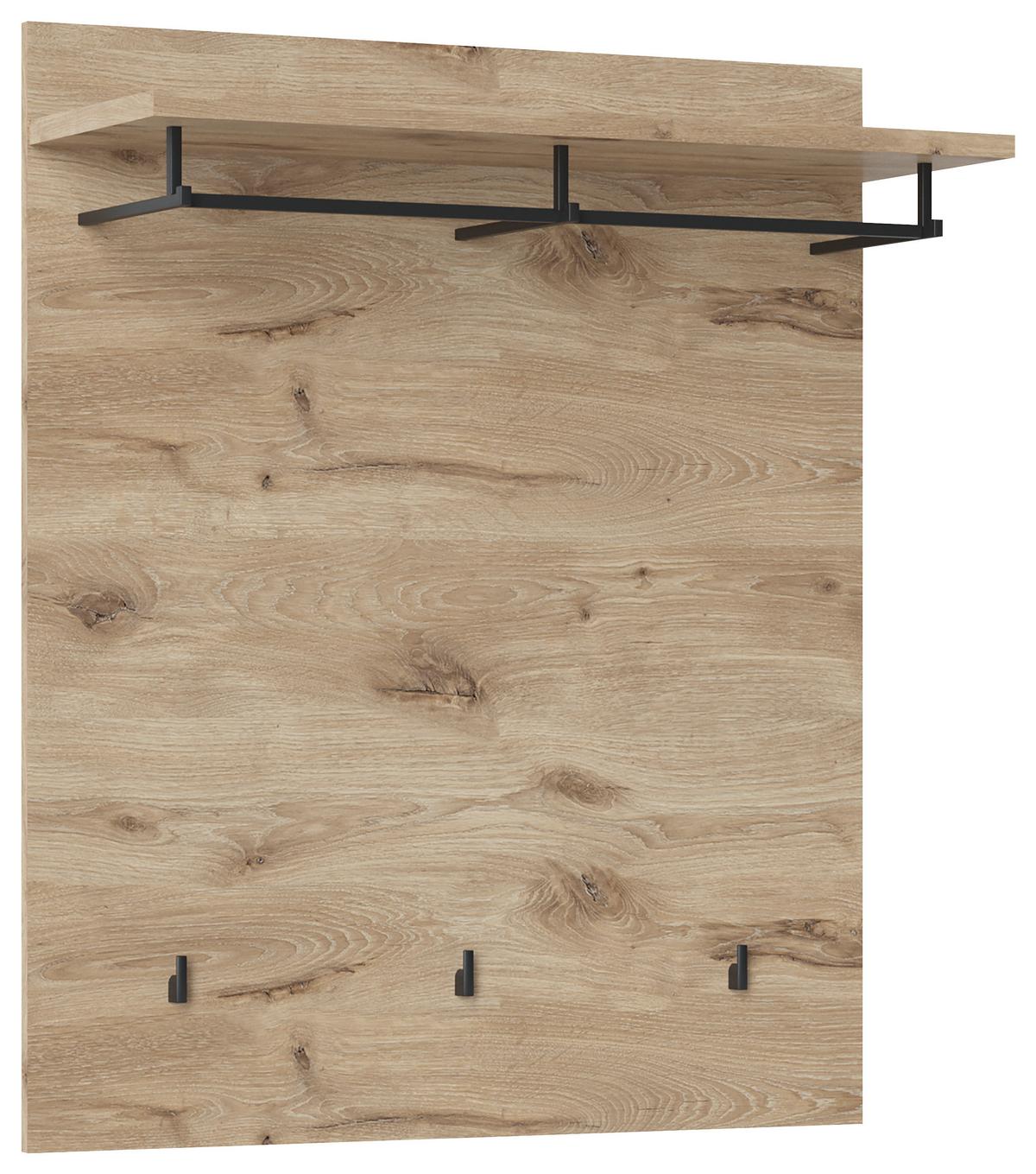 Garderobenpaneel Twist B:86 Cm Viking Eiche Dekor - Eichefarben, MODERN, Holzwerkstoff (86/101/29,6cm) - Novel