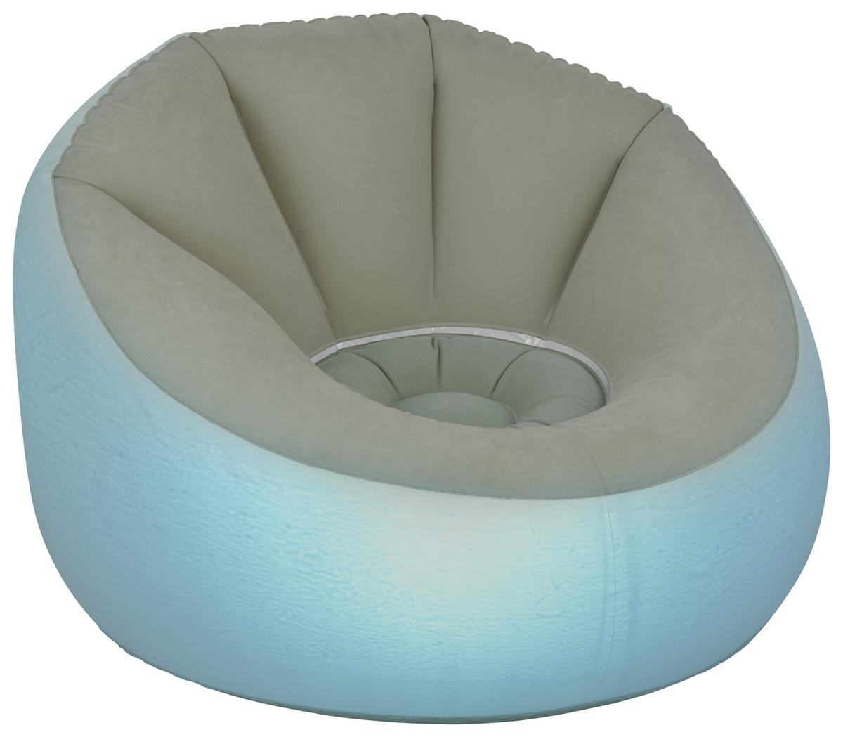 Luftsessel Luxury Outdoor Beige/Transparent mit Led - Transparent/Beige, MODERN, Kunststoff (102/97/71cm) - Bestway