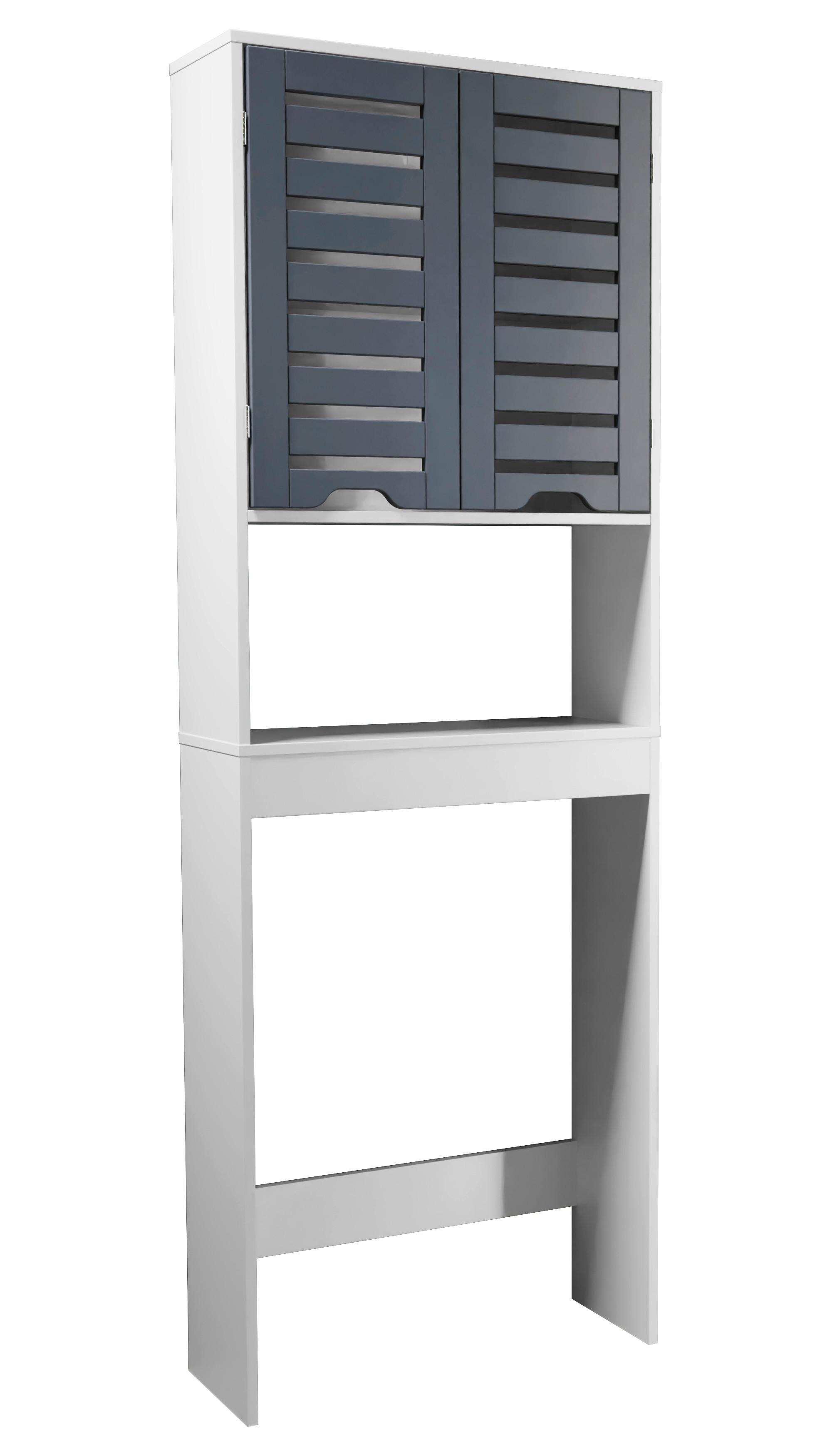 WASCHMASCHINENSCHRANK Flonali Weiß/Anthrazit B: 63cm - Anthrazit/Weiß, Trend, Holzwerkstoff (63/179/23cm) - MID.YOU