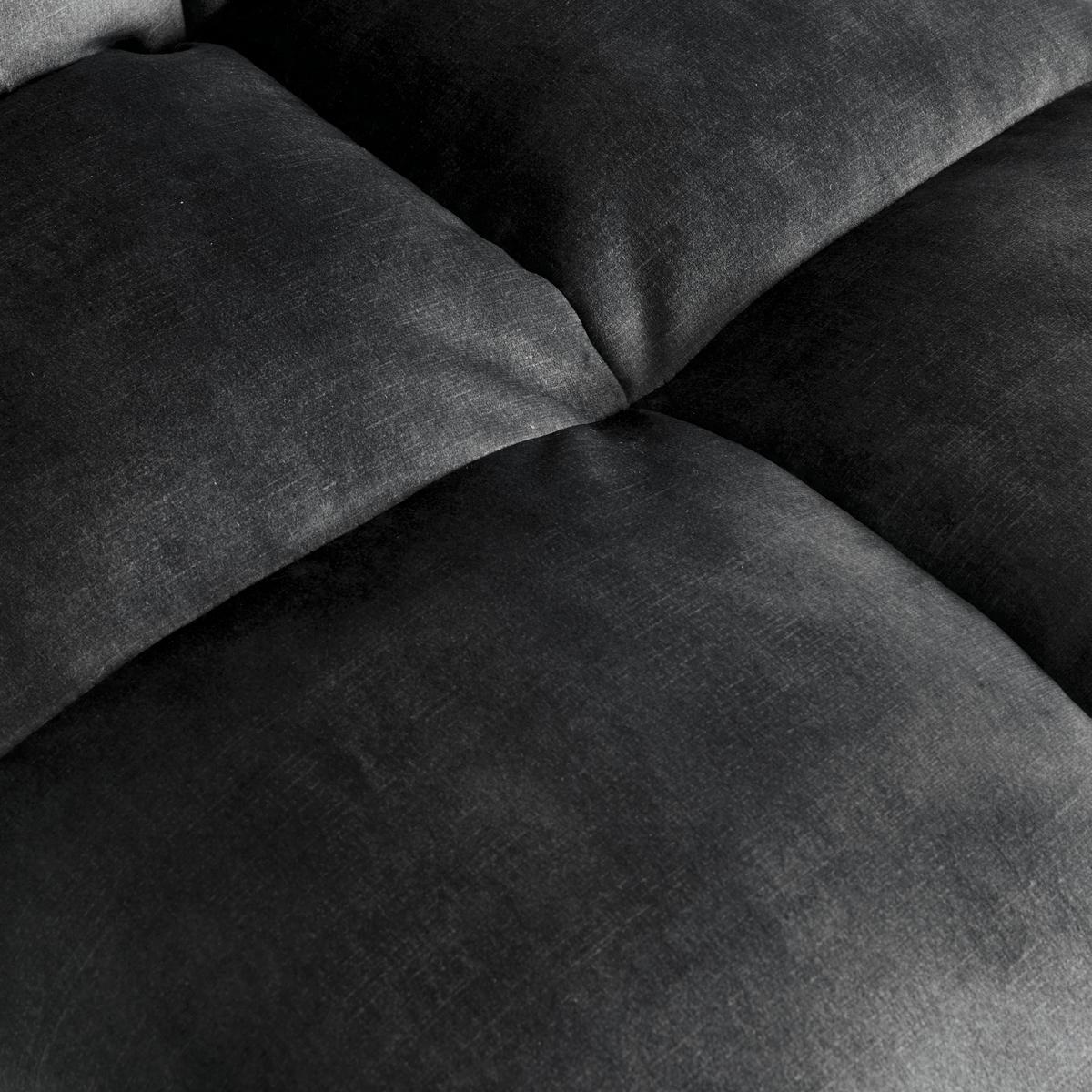 Židle ze sametu Fonia - tmavěšedá - tmavě šedá/barvy zlata, Moderní, kov/dřevo (49/85,5/57,5cm) - Bessagi Home