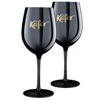 Gläserset schwarzchrom Kristallglas, mundgeblasen - KONVENTIONELL (600ml)