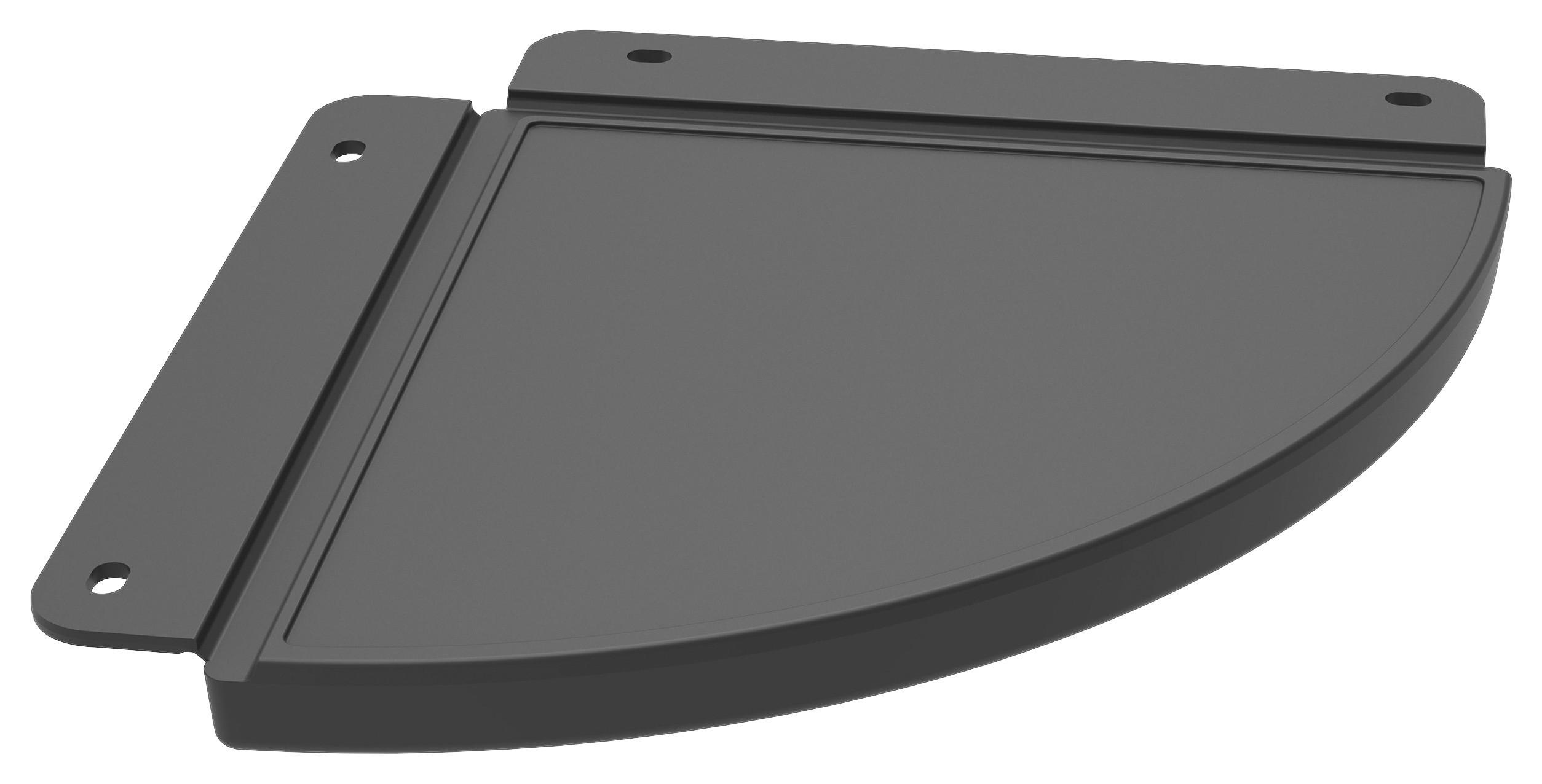 Eckregal Eckregal, 2 Stk. Radius 24cm - Anthrazit, Basics, Kunststoff (-/2,5/-cm)