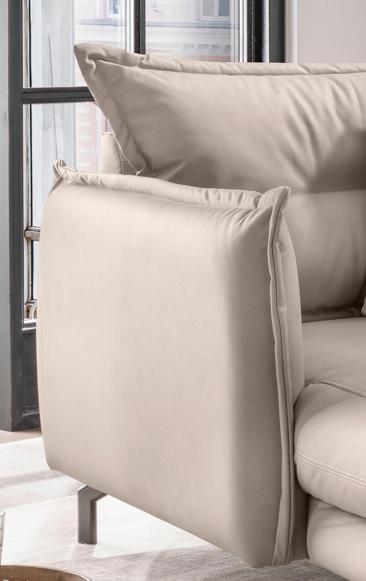 XXL-Sessel Lava Beige B: 111cm - Beige/Schwarz, MODERN, Textil (111/101/167cm) - Livetastic