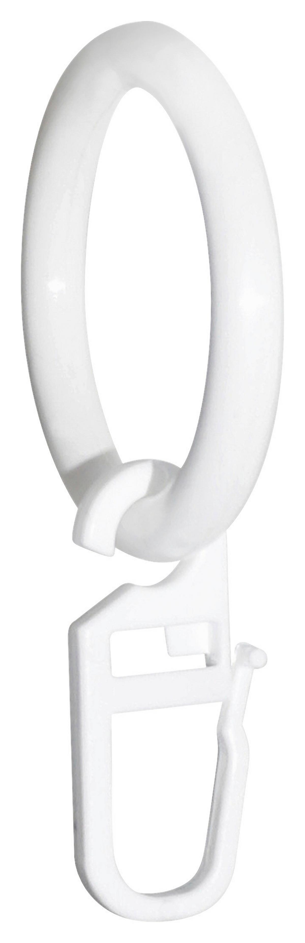 Vorhangringe Weiß Paul Kunststoff 10 Stk. - Weiß, Kunststoff (3,5cm) - Ondega
