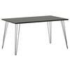 Schreibtisch Fynn Grau L: 140cm - Schwarz/Grau, Design, Holzwerkstoff/Metall (140/80/74cm) - MID.YOU