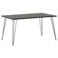 Schreibtisch Fynn Grau L: 140cm - Schwarz/Grau, Design, Holzwerkstoff/Metall (140/80/74cm) - MID.YOU