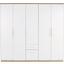 Drehtürenschrank mit Schubladen 226cm Wien, Weiß/ Eiche Dekor - Eichefarben/Weiß, KONVENTIONELL, Holzwerkstoff (226/212/54cm) Drehtürenschrank mit Schubladen 226cm Wien, Weiß/ Eiche Dekor - Eichefarben/Weiß, KONVENTIONELL, Holzwerkstoff (226/212/54cm)