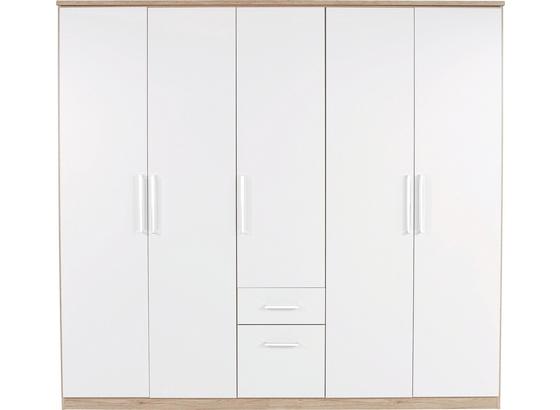 Kleiderschrank Wien 226cm - Eichefarben/Weiß, KONVENTIONELL, Holzwerkstoff (226/212/54cm) Kleiderschrank Wien 226cm - Eichefarben/Weiß, KONVENTIONELL, Holzwerkstoff (226/212/54cm)