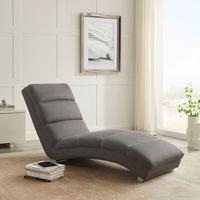Relaxliege Chaiselongue, Grau B: 170 Cm - Chromfarben/Grau, MODERN, Textil (170/82/60cm) - Livetastic