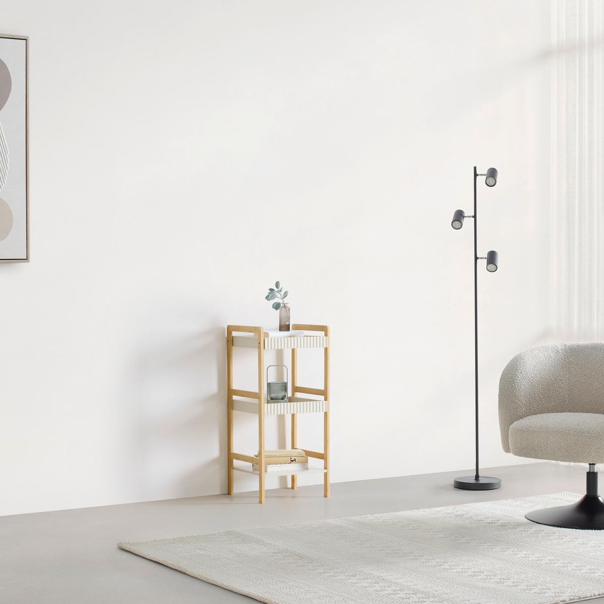 REGÁL FERDINAND -EXKLUSIC- - prírodná farba/kašmírová, Modern, kompozitné drevo/prírodné materiály (36/80/33cm) - Mömax
