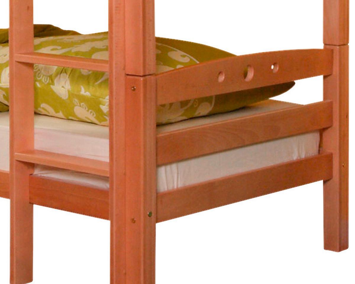 Etagenbett Lupo Buche Massiv 90 cm mit Absturzsicherung - Buchefarben, Basics, Holz (90/200cm) - MID.YOU